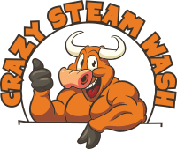 Crazy Steam Wash Logo